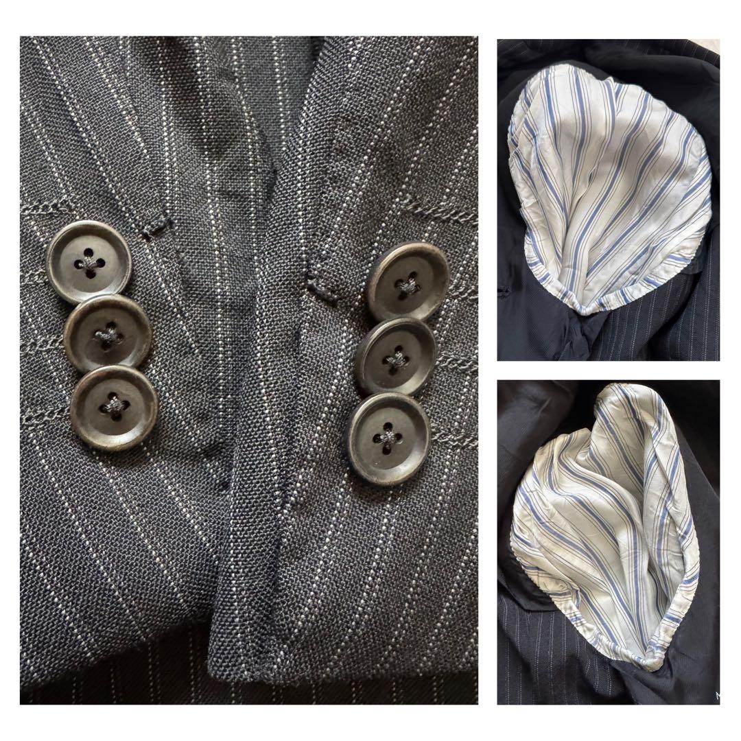 トゥモローランド グアベロ セットアップ　メンズスーツ ストライプ ブラック M