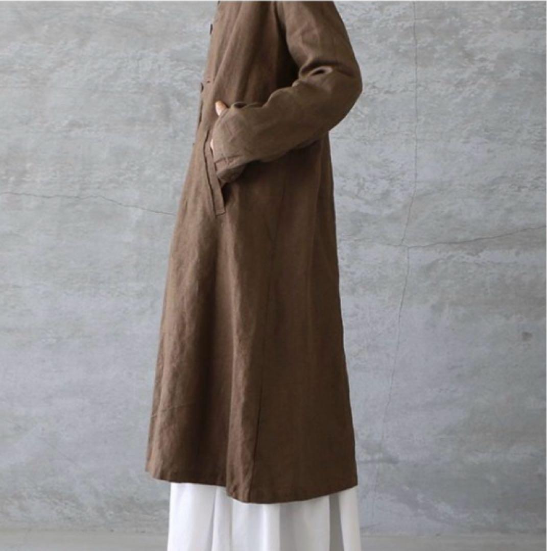 【最安値】【新品】フォグリネンワーク★ライリーコート 麻素材のロングコート