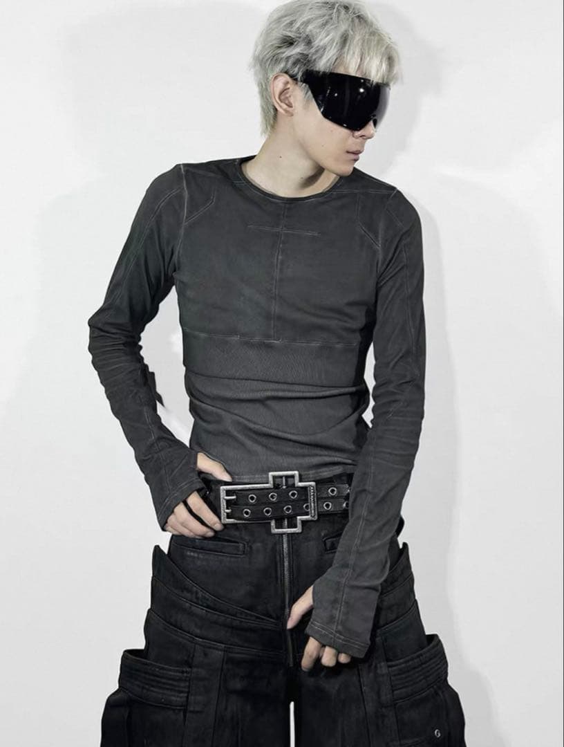 ロングカットソー　長袖　ロングスリーブ　モードストリート