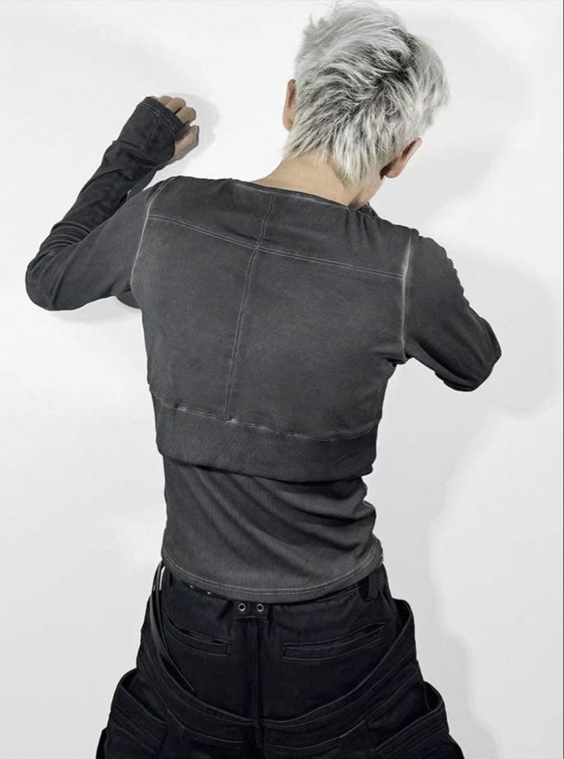 ロングカットソー　長袖　ロングスリーブ　モードストリート