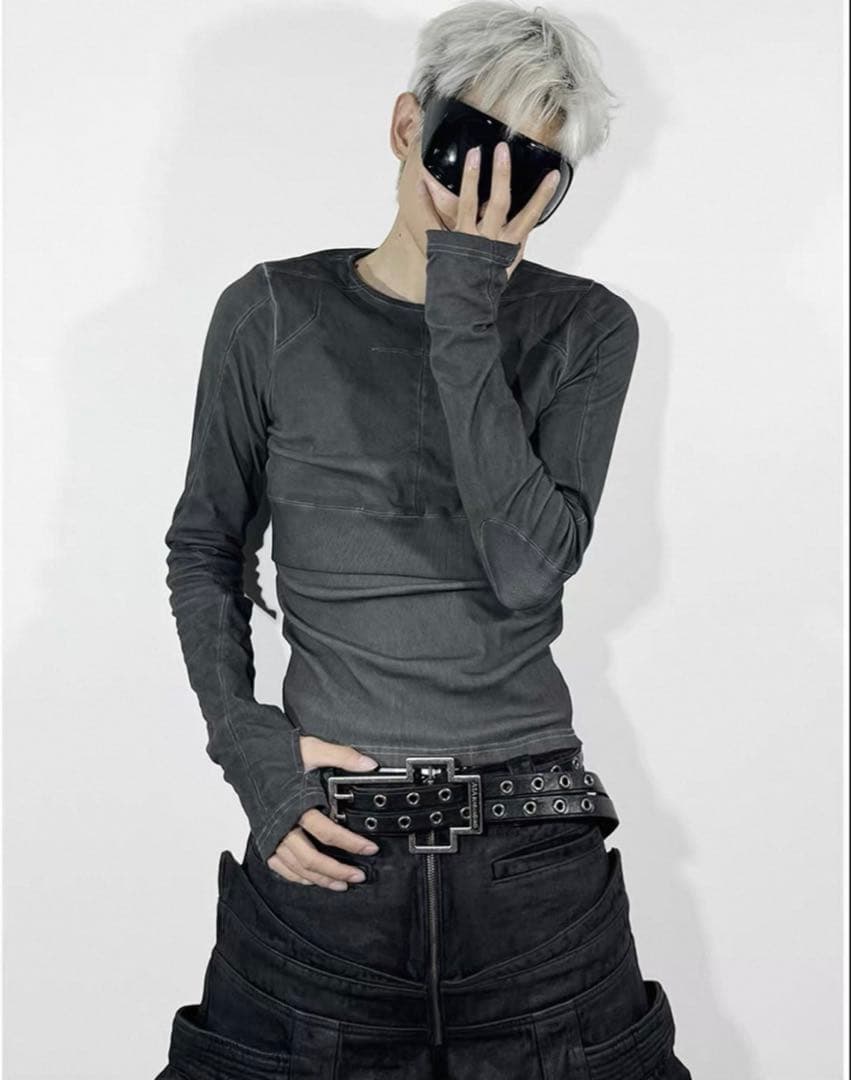 ロングカットソー　長袖　ロングスリーブ　モードストリート