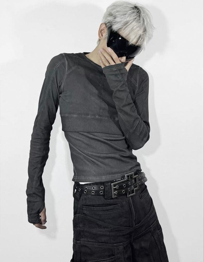 ロングカットソー　長袖　ロングスリーブ　モードストリート