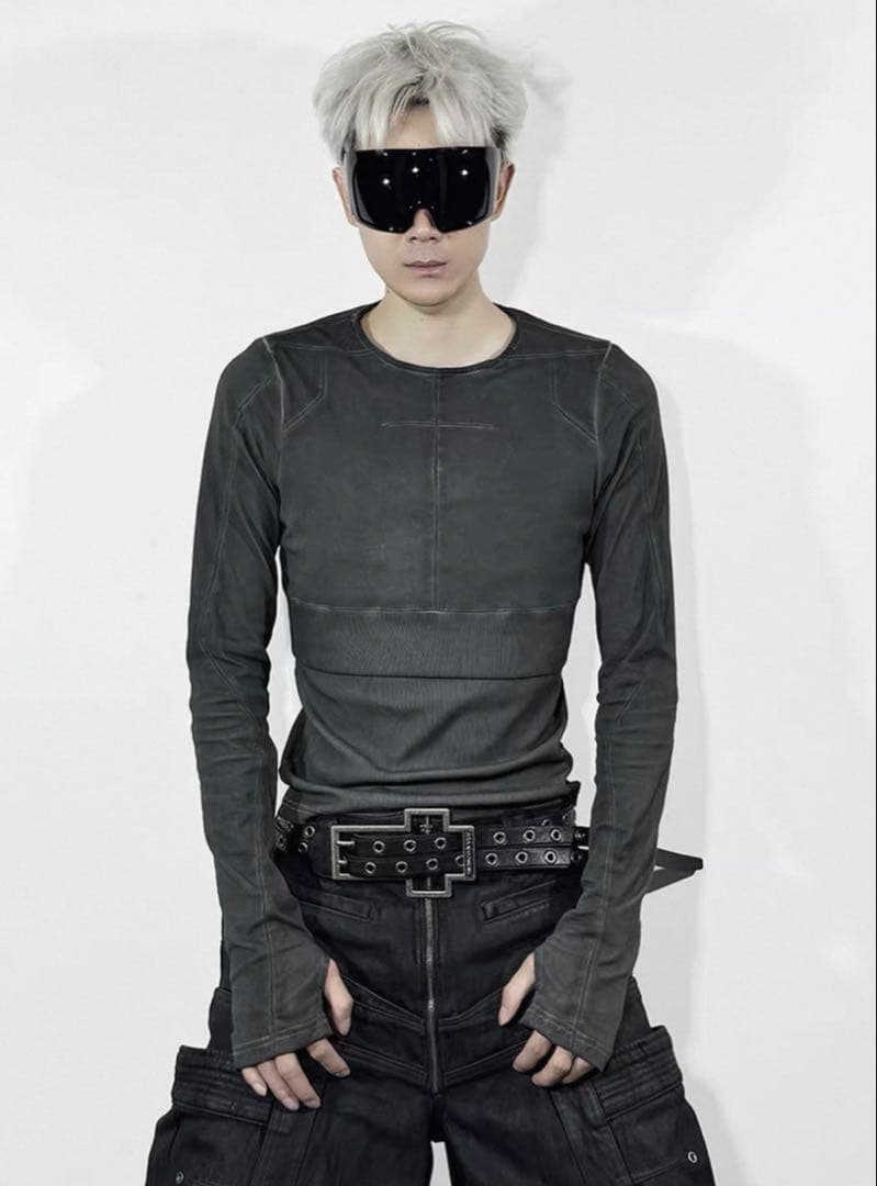 ロングカットソー　長袖　ロングスリーブ　モードストリート