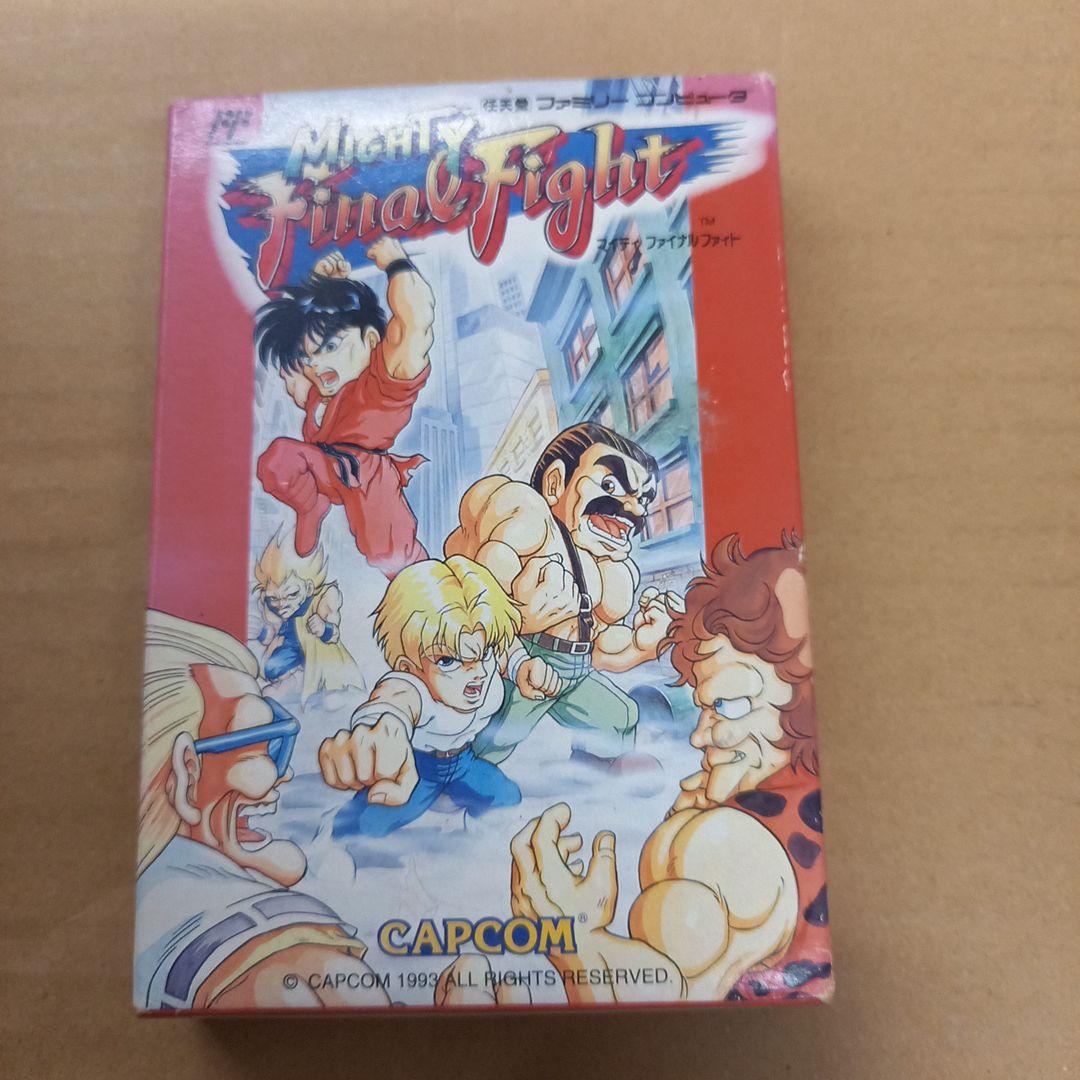 マイティファイナルファイト　説明書、ハガキ、アダプタ注意書付き、ソフトビニール入