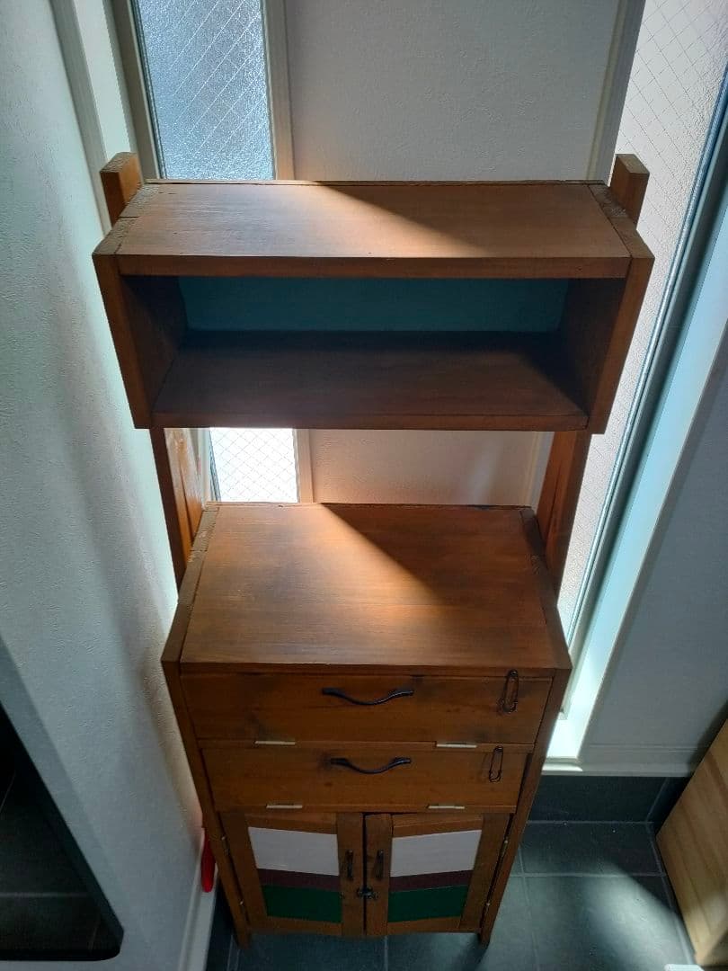 アンティークハンドメイドキャビネットDIYチェストレトロ引き取り