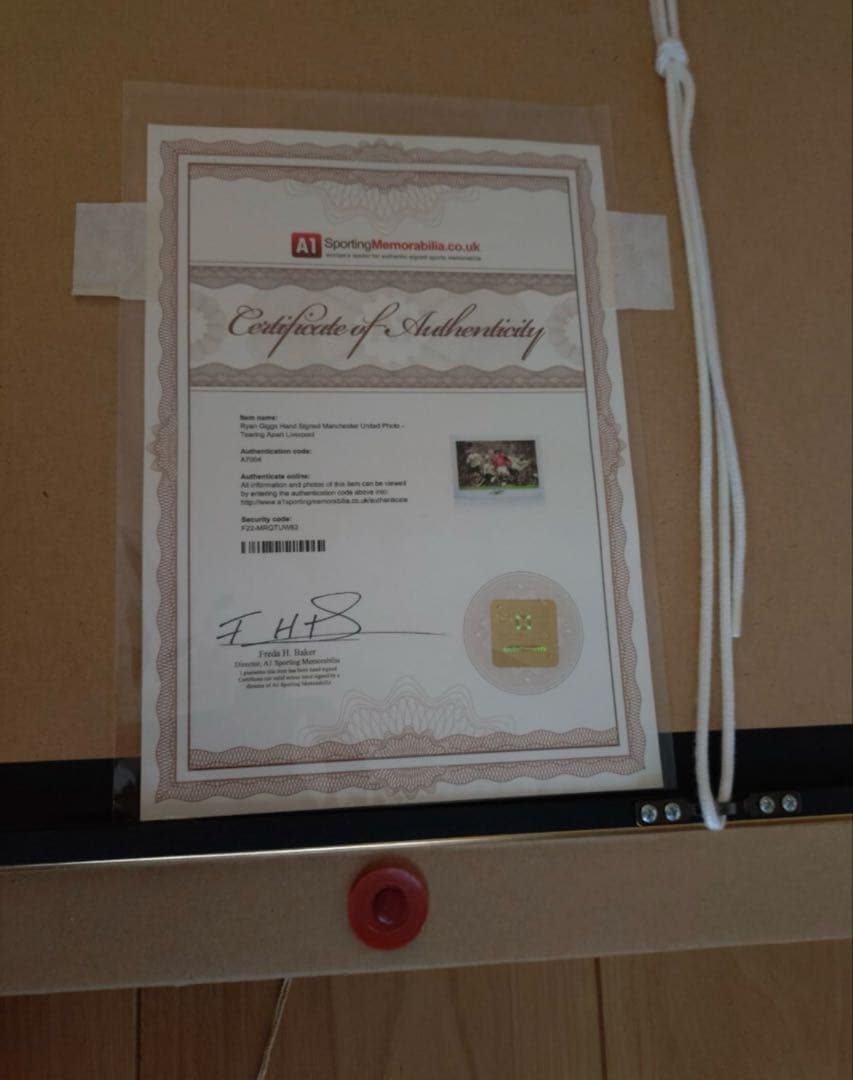 A1Sporting Memorabilia社 ライアン・ギグス 直筆サイン