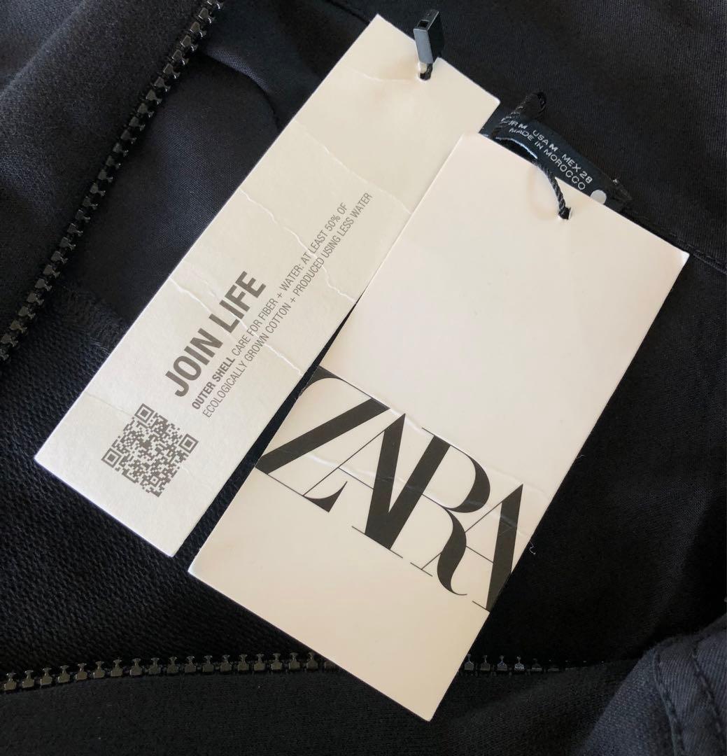 未使用　ZARA ザラ　オールインワン　つなぎ　ツナキ　ジャンプスーツ　黒　切替