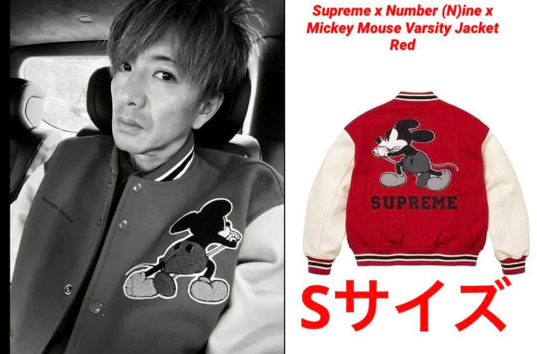 Supreme x Number (N)ine x Mickey Mouse 赤