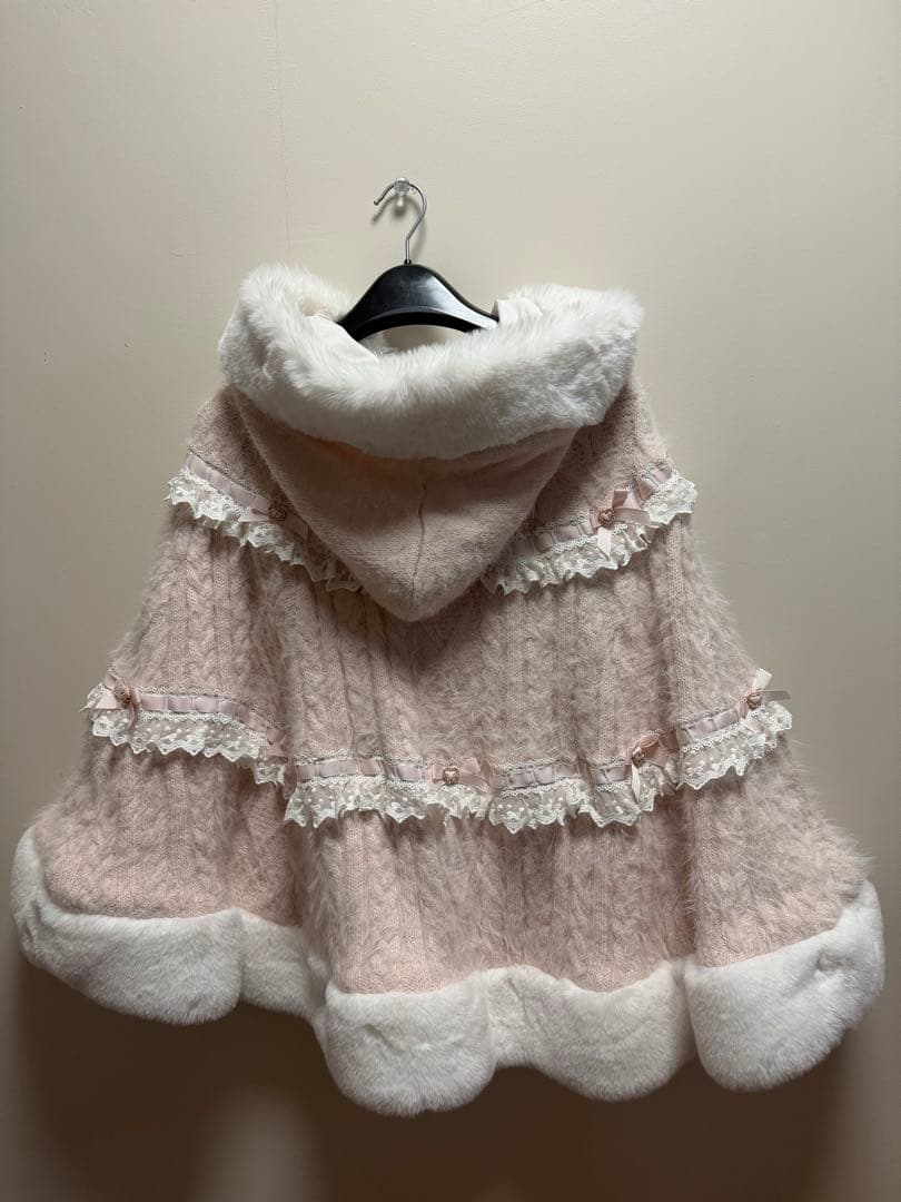 新品未使用品LIZLISA ミルフィーユレースポンチョ ピンク