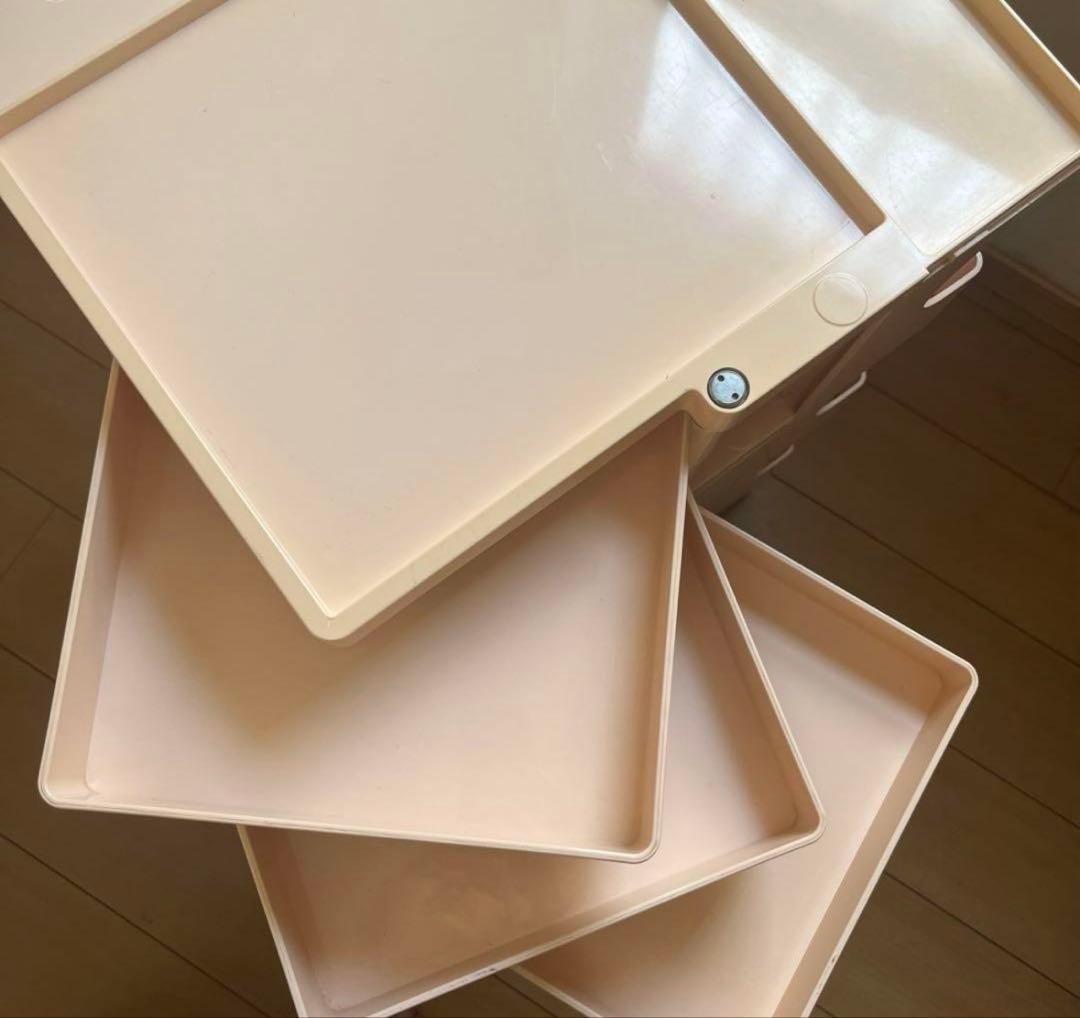 ボビーワゴン　3段3トレー　ピンク