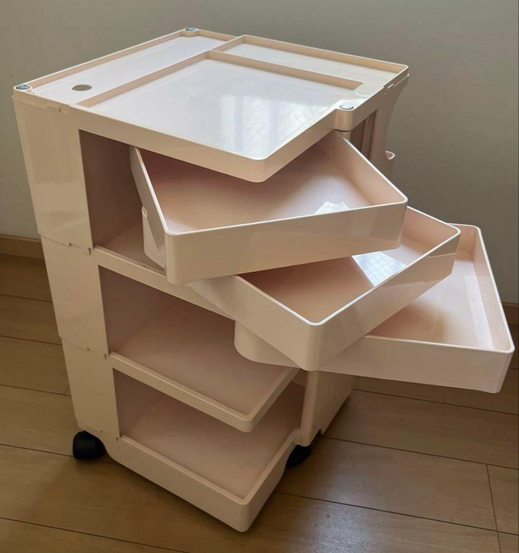 ボビーワゴン　3段3トレー　ピンク