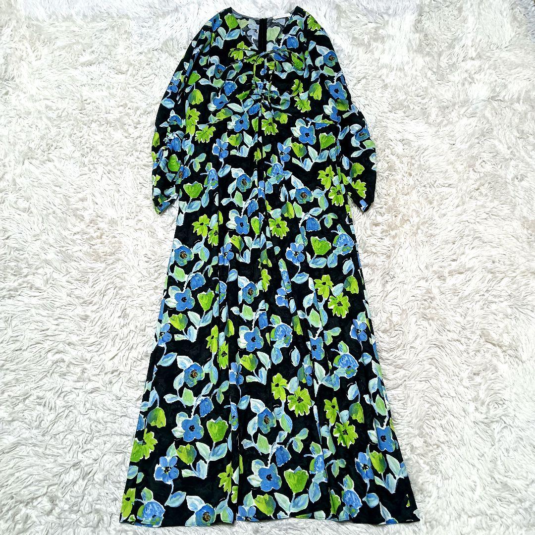 ボールジィ　スプリングフラワープリントドロストギャザーワンピース　25AW完売品