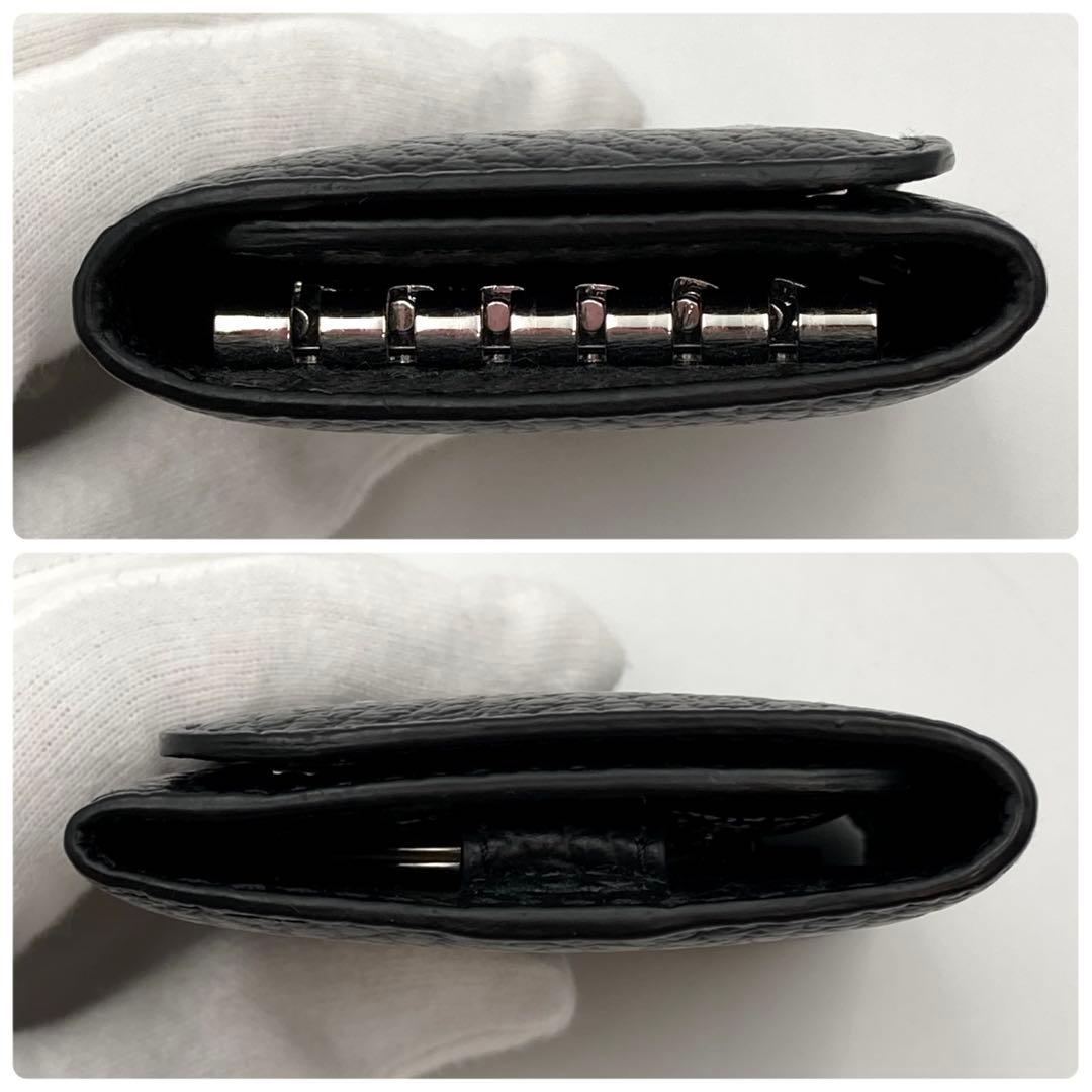 ピカチュウ✨ メゾンマルジェラ 6連キーケース 財布 黒 レザー ステッチ