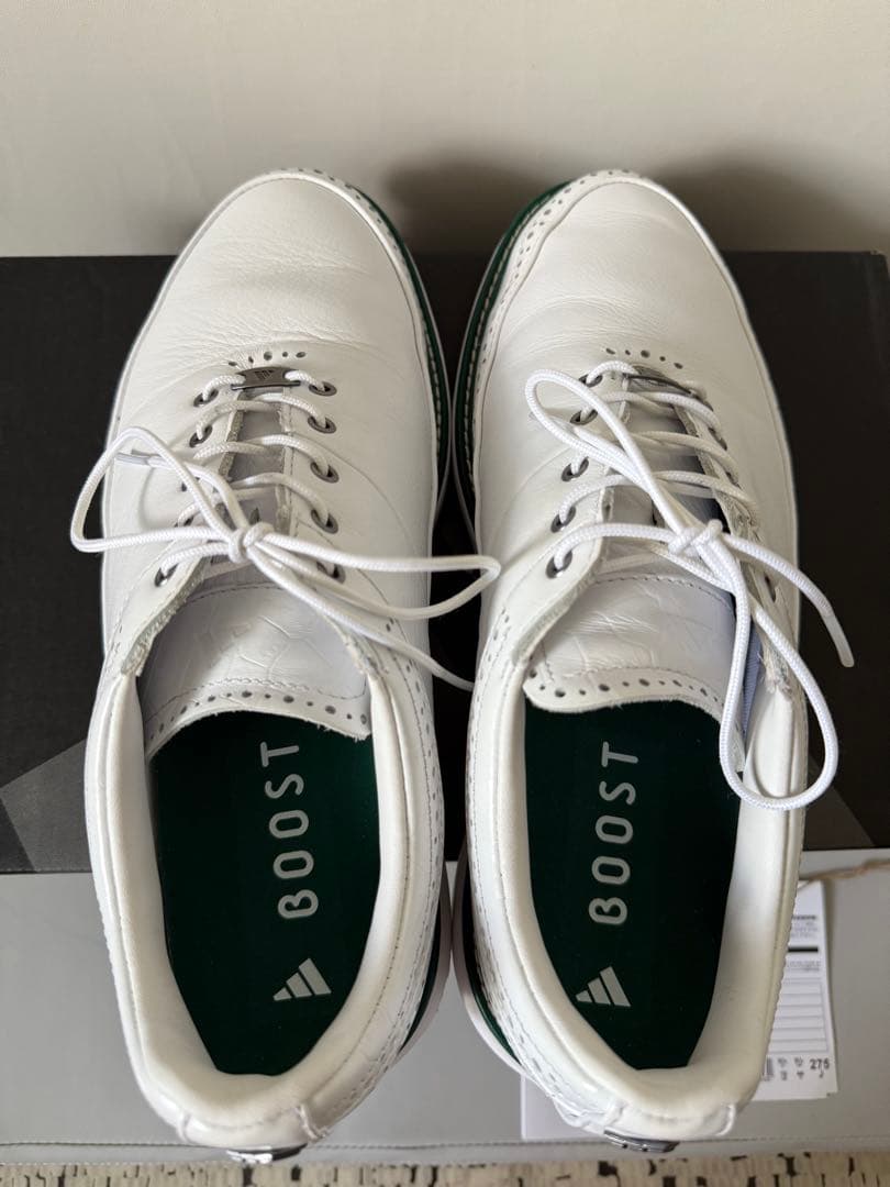 【インソール未使用】adidas golf MC80 スパイクレスシューズ白/緑