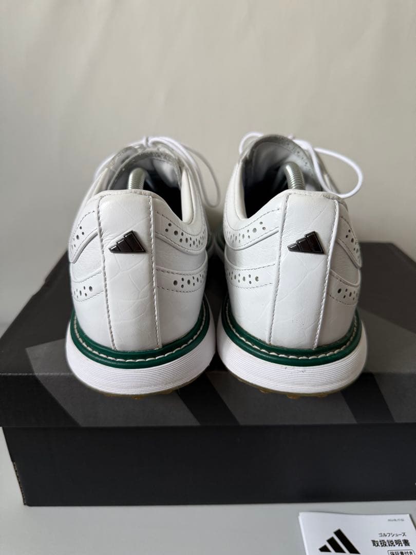 【インソール未使用】adidas golf MC80 スパイクレスシューズ白/緑