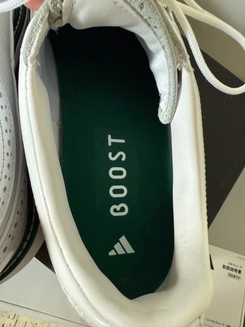 【インソール未使用】adidas golf MC80 スパイクレスシューズ白/緑
