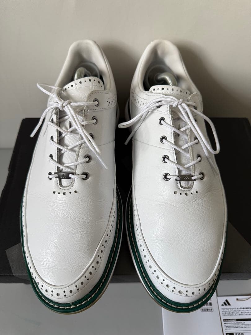 【インソール未使用】adidas golf MC80 スパイクレスシューズ白/緑