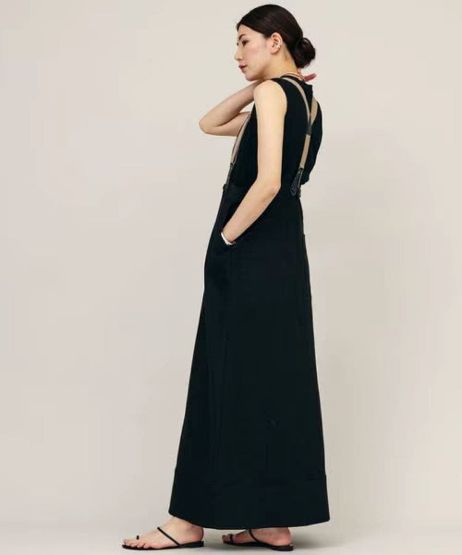 curensolovyリネンサスペンダースカート