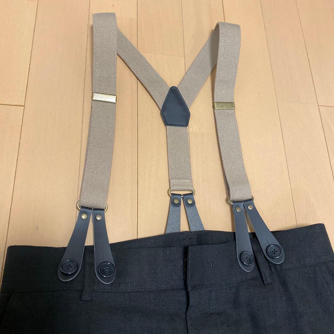 curensolovyリネンサスペンダースカート