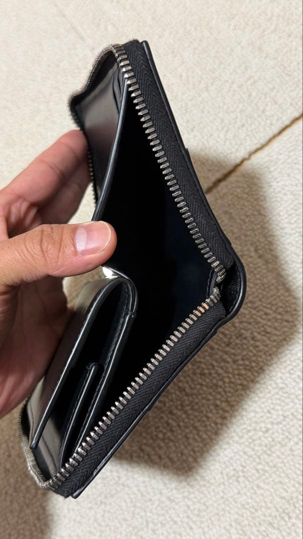 BOTTEGA VENETA ジップアラウンドウォレット 二つ折り財布　ブラック