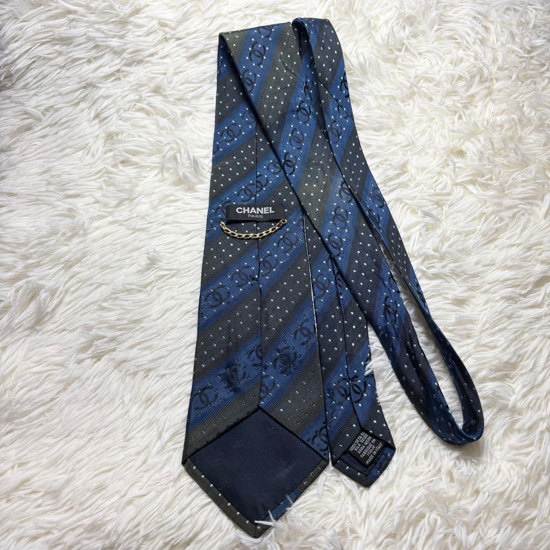 ✨激レアデザイン✨【極美品】CHANEL ネクタイ　CC柄　ココマーク