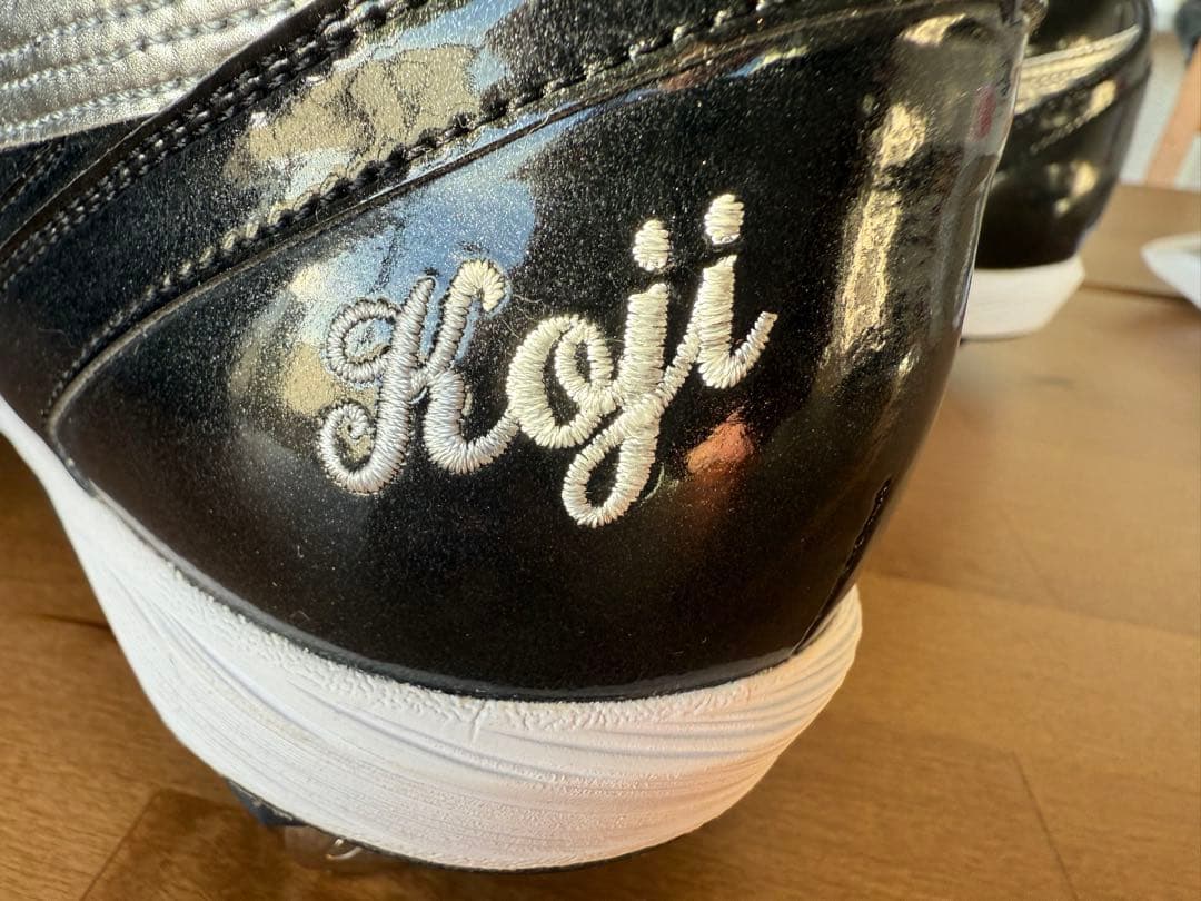 ASICS 野球用スパイク 黒/近本光司ロゴ入り　新品