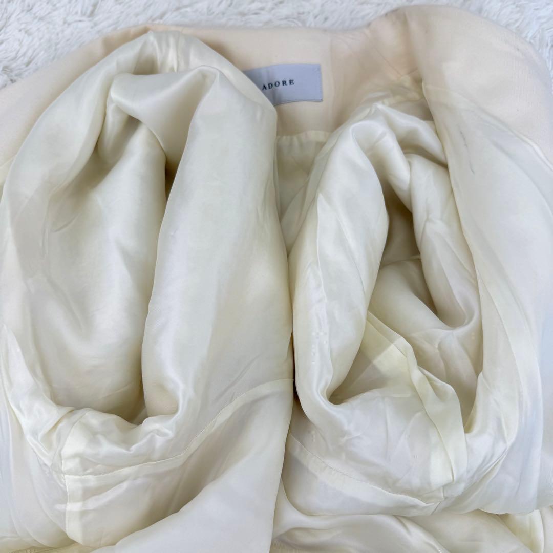 未使用級 新品タグ付き 定価12万 ADORE アドーア シャギーモヘアコート