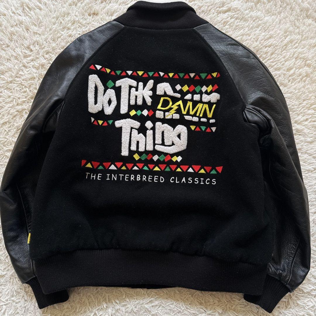 INTERBREED NFL リーダーズ 豪華装飾 牛革 袖レザー スタジャン