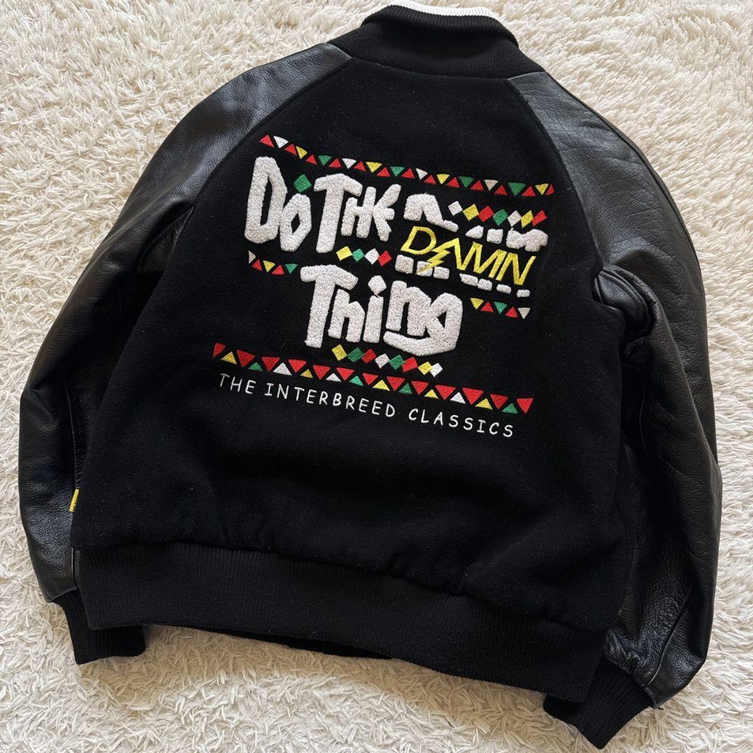 INTERBREED NFL リーダーズ 豪華装飾 牛革 袖レザー スタジャン