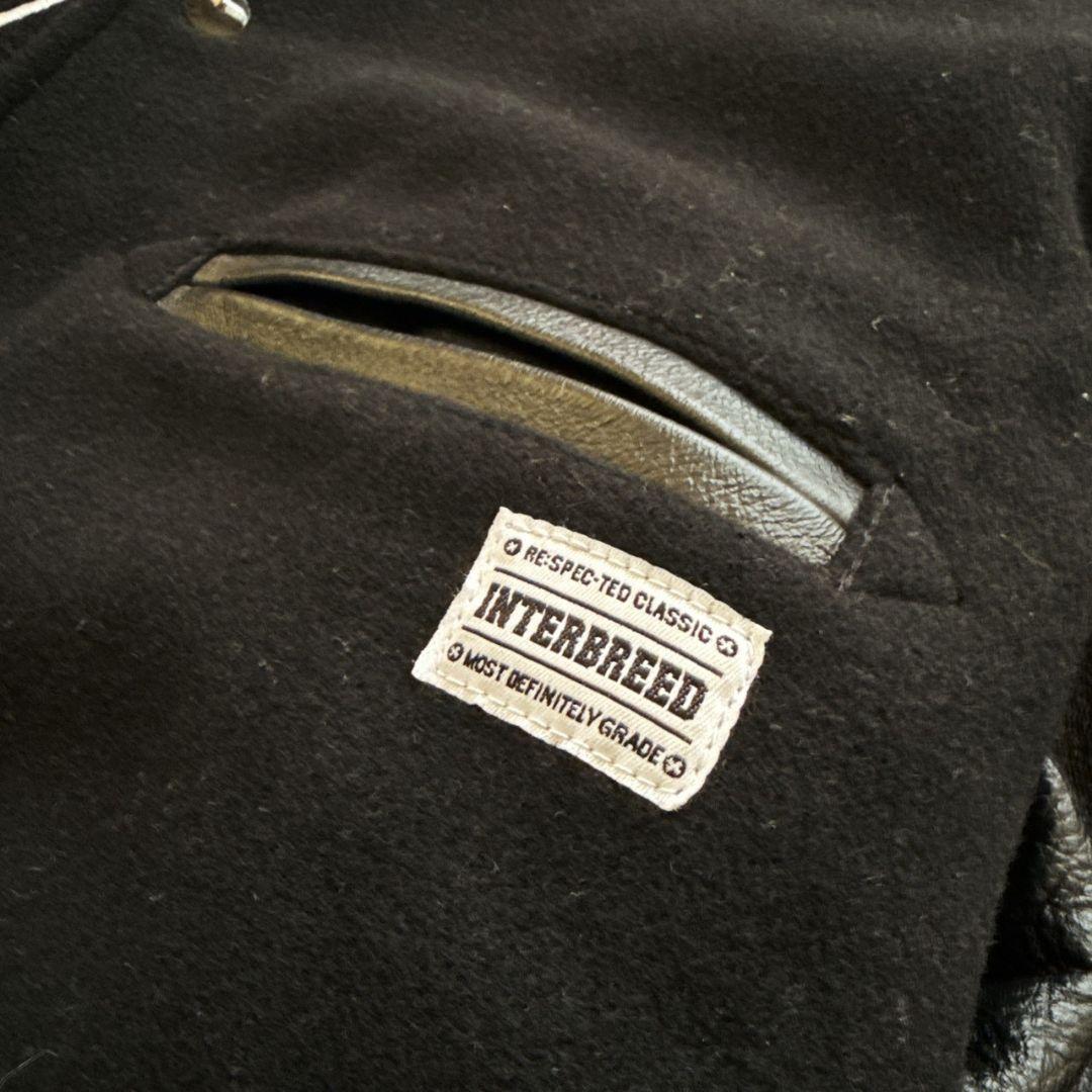 INTERBREED NFL リーダーズ 豪華装飾 牛革 袖レザー スタジャン