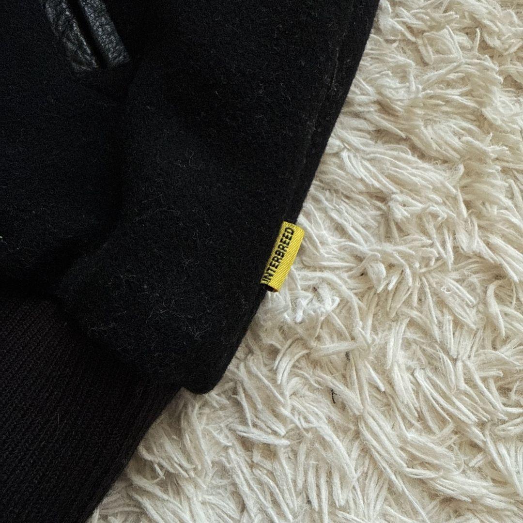 INTERBREED NFL リーダーズ 豪華装飾 牛革 袖レザー スタジャン