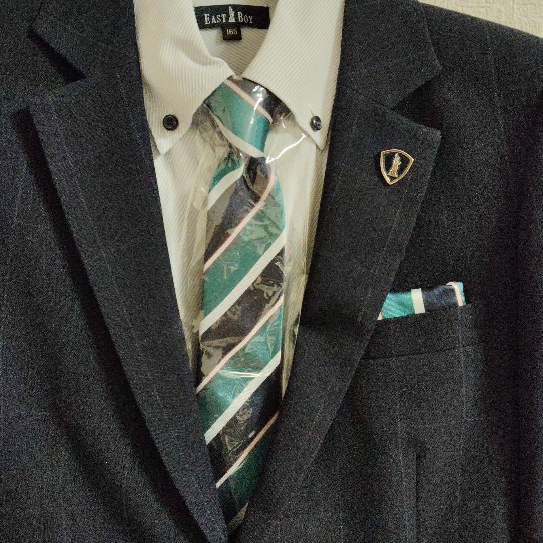 希少新品 イーストボーイ フォーマルスーツ165cm 6点セット卒業式 ネイビー