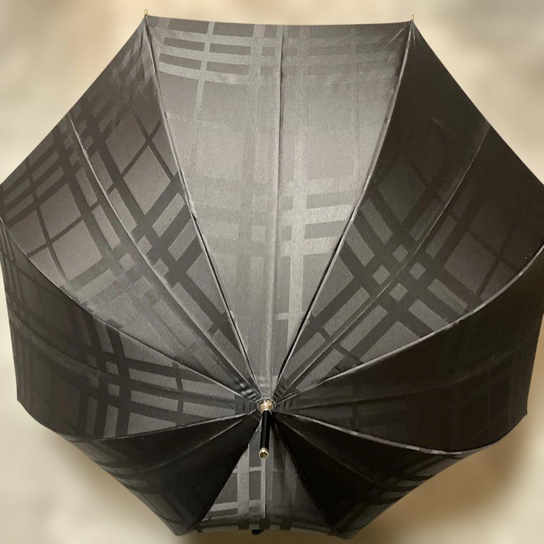 BURBERRYバーバリー✳︎ブラック チェック柄 長傘　　新品未使用　タグ付き