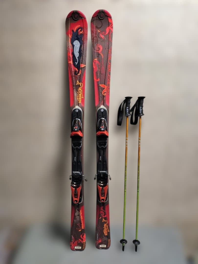 【美品】ROSSIGNOL ヴィンテージ スキーセット 146cm バッグ付
