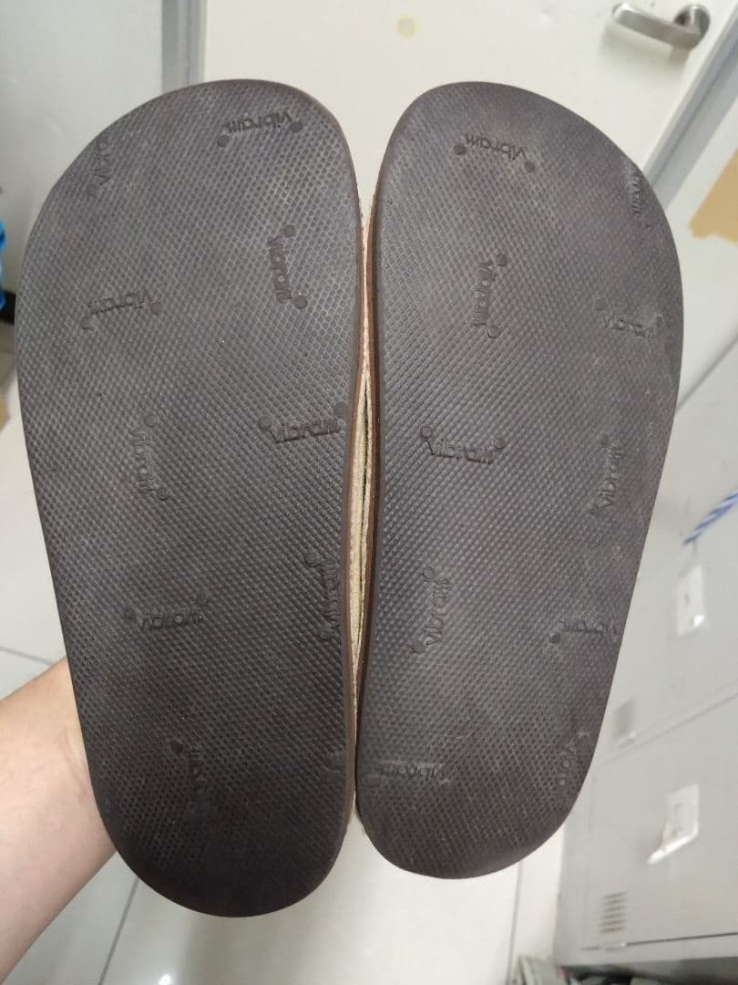 THE SANDALMAN サンダルマン　ダブルストラップ　ムートン　サンダル