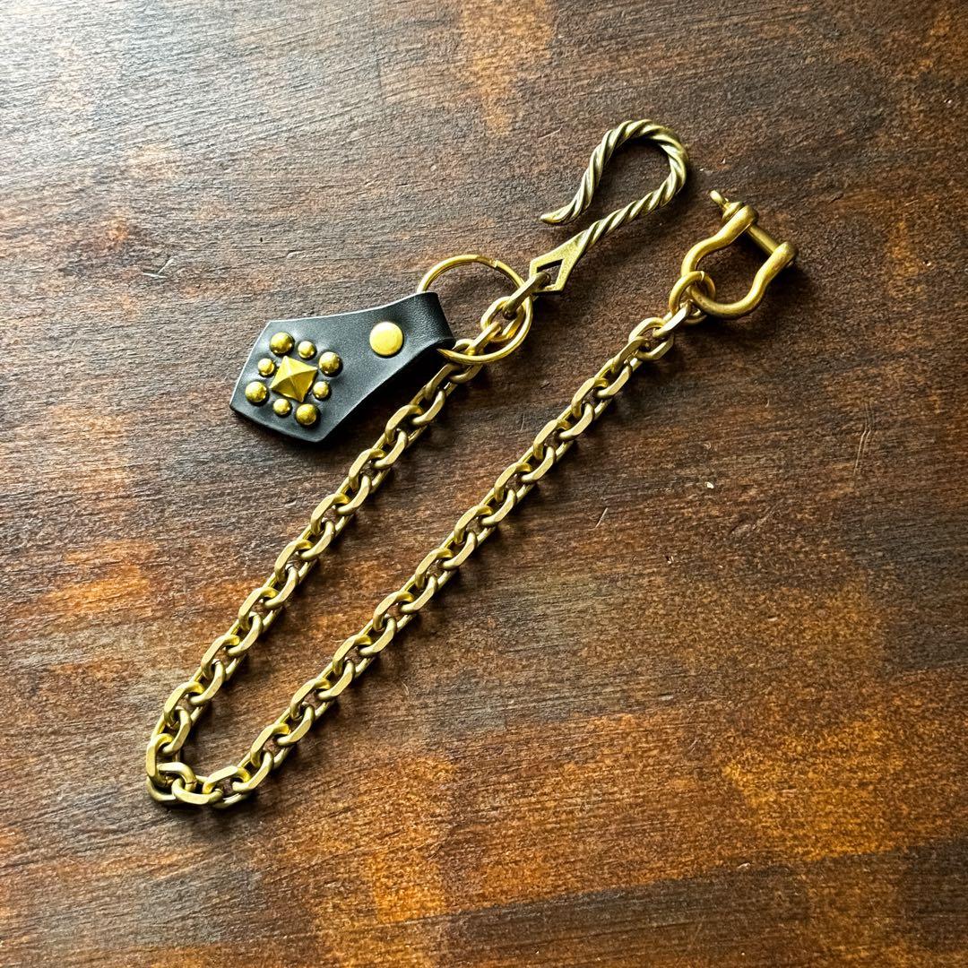 ウォレットチェーン ブラス45cmツイストフック