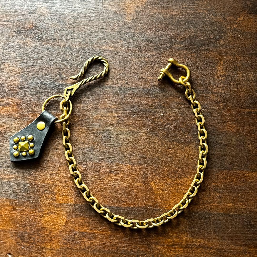 ウォレットチェーン ブラス45cmツイストフック