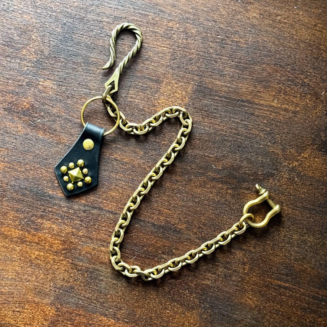 ウォレットチェーン ブラス45cmツイストフック