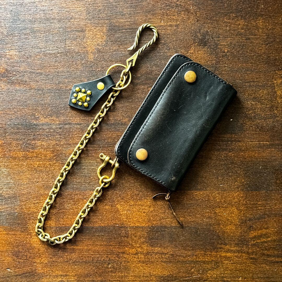 ウォレットチェーン ブラス45cmツイストフック