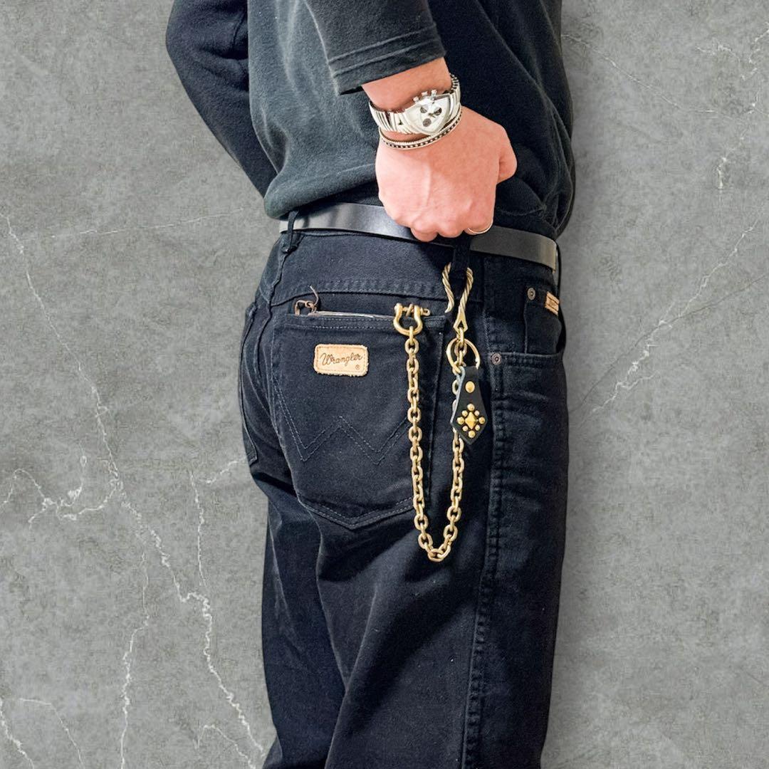 ウォレットチェーン ブラス45cmツイストフック