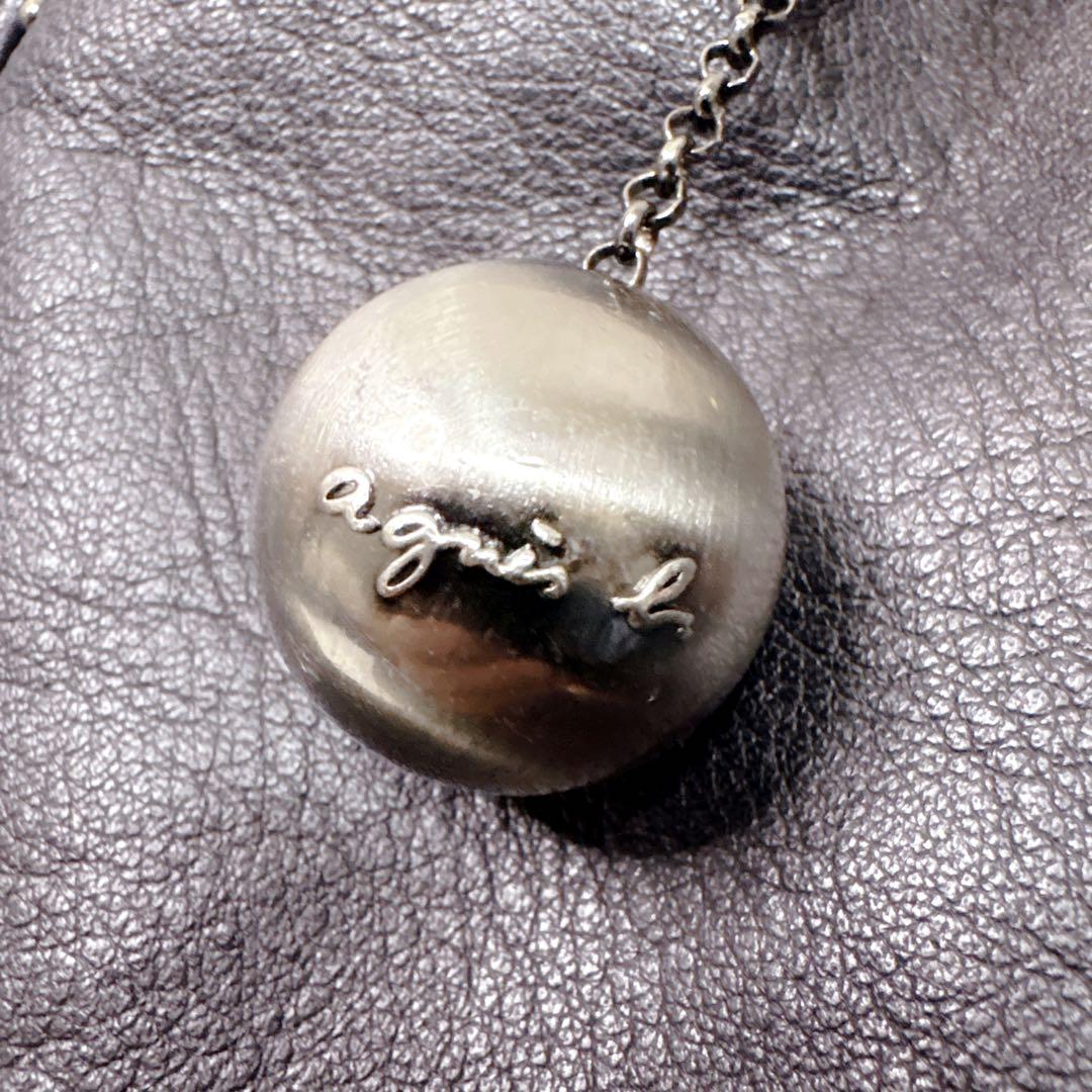 アニエスベー トートバッグ A4 ブラック ロゴ　本革　オールレザー スタッズ