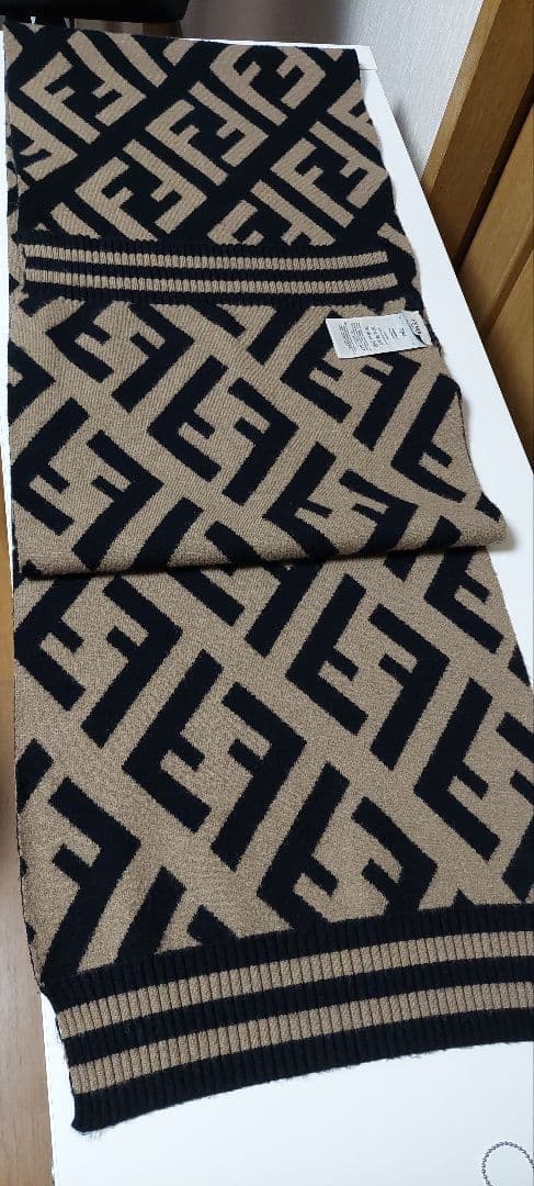 FENDI ウール混紡 ロングスカーフ