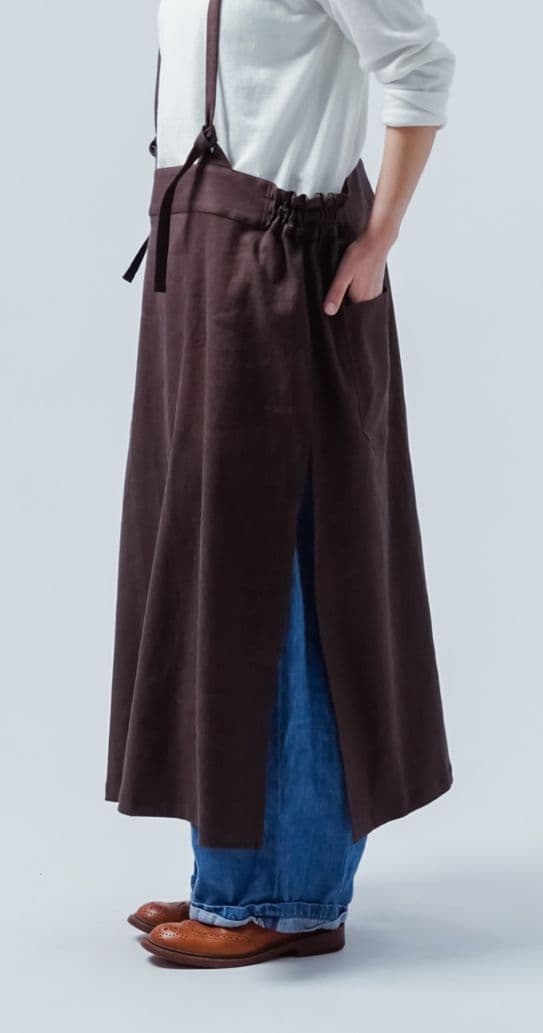 wafu. リネン SOLOTEX タブリエ エプロンスカート