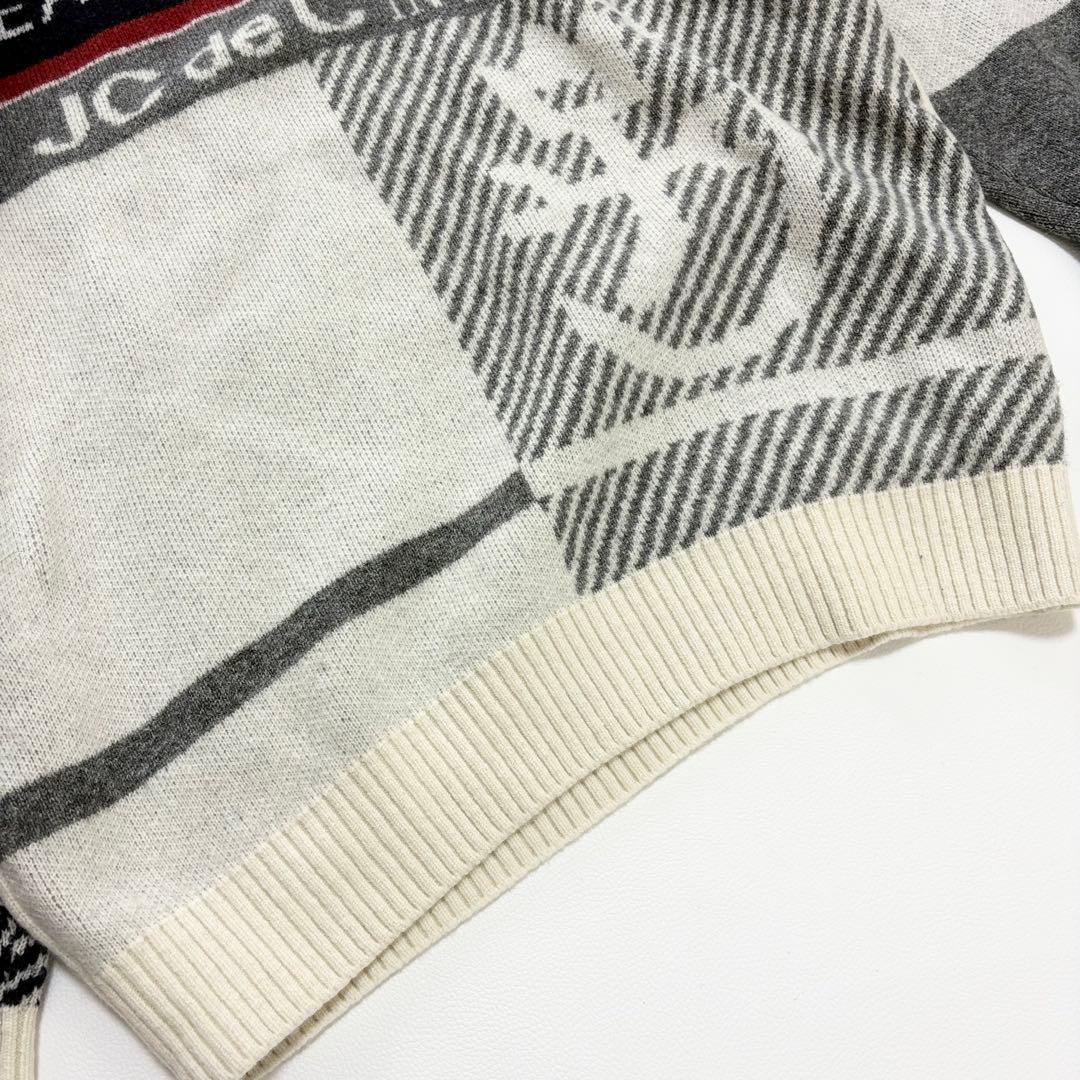 カステルバジャック 総柄　ウール ニット セーター メンズ 50 XL