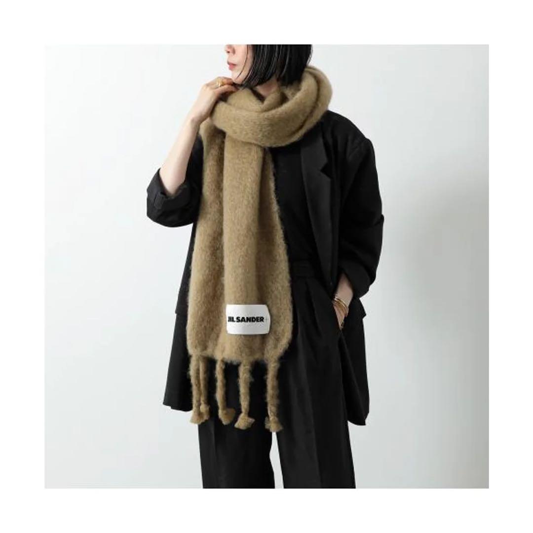 ジルサンダー の ワイドウールブレンドマフラー