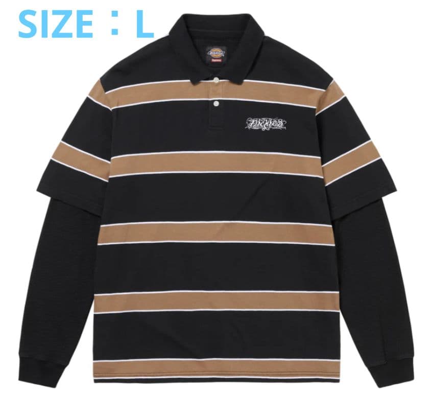 トップス Supreme Dickies Thermal Polo Black L