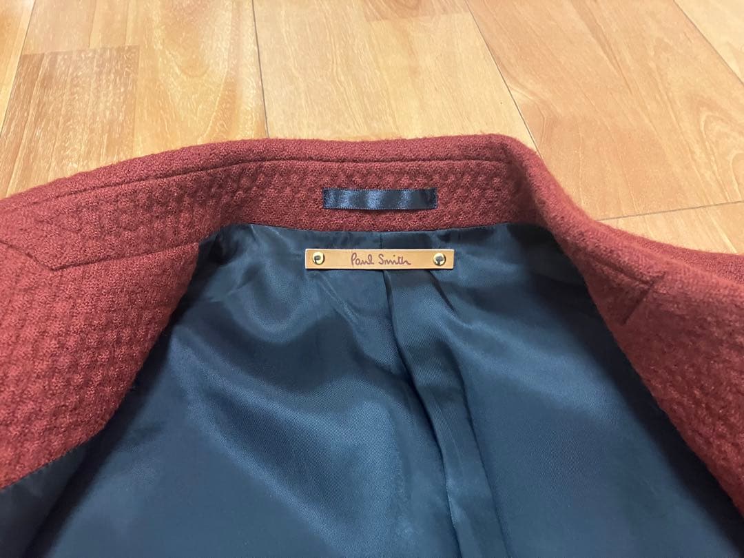 最終価格　ポールスミス　ダブルブレストチェスターコート レッドブラウン
