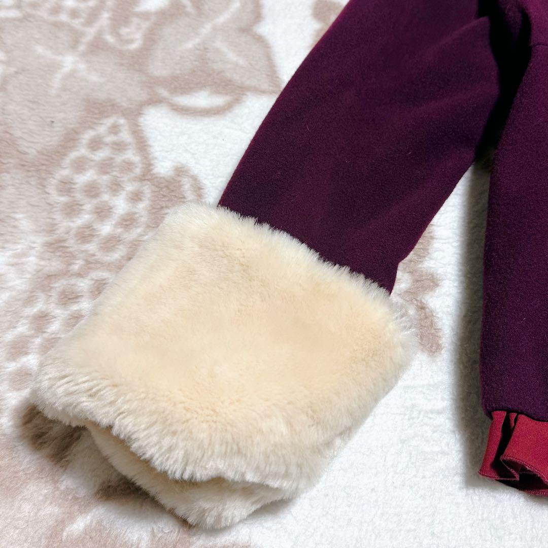 Alice and the Pirates フェザーローズ刺繍 ウール コート