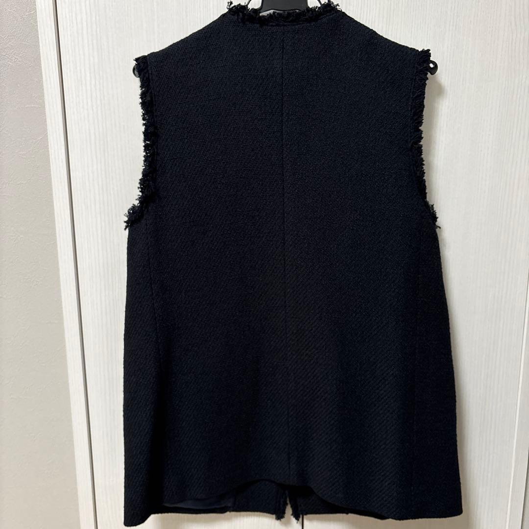 green label relaxingミックスツイードライクジレ　ネイビー