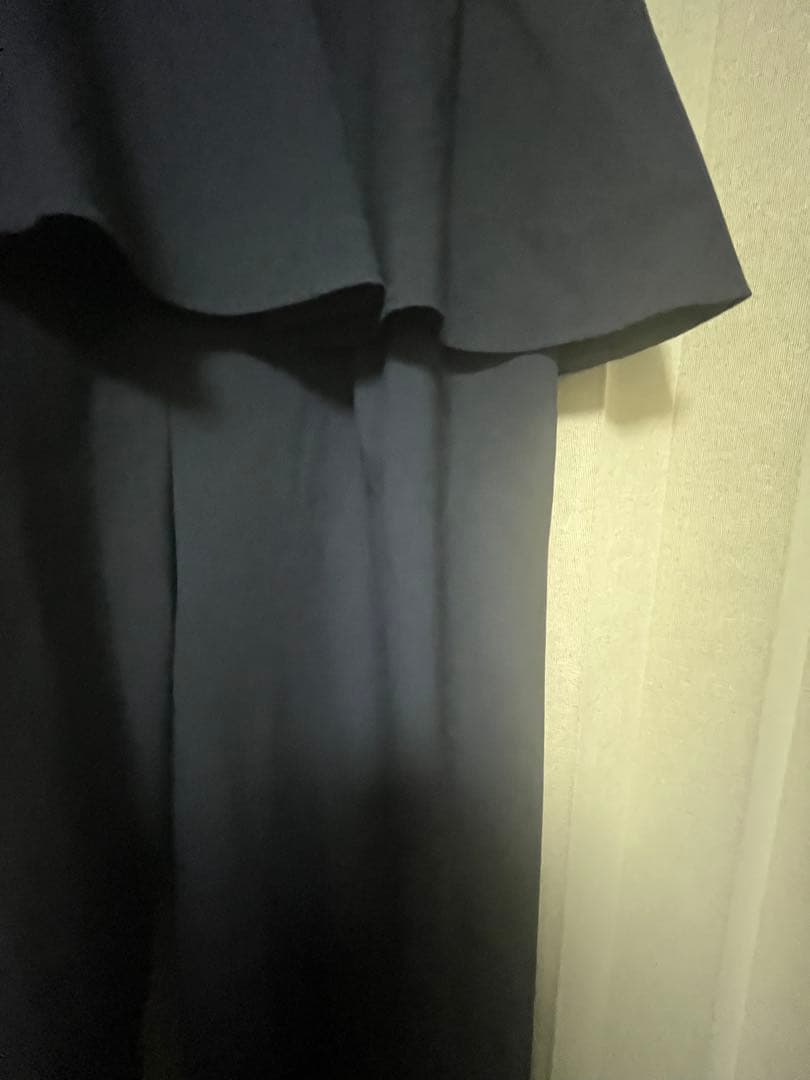 ペプラムサロペット【脚長見え】ベアトップオールインワンラブティックボンボン